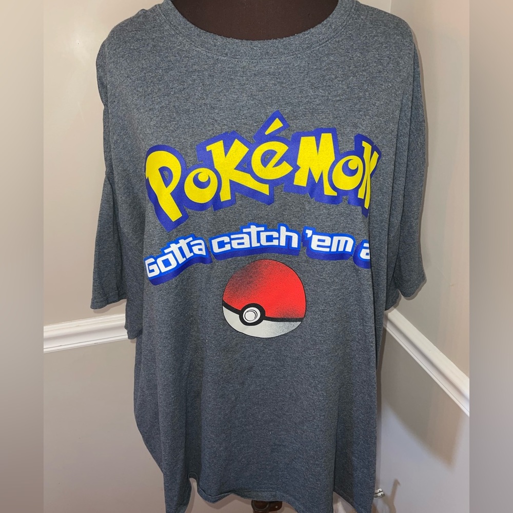 Pokémon Mens 3x Gray Tshirt gotta catch them all